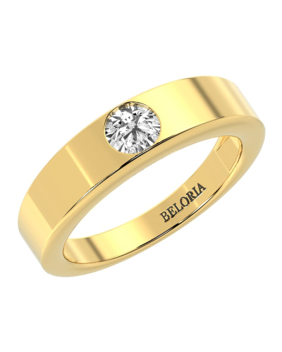Alliance pour homme ou femme en Or blanc 18K et Diamants