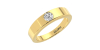 Alliance pour homme ou femme en Or blanc 18K et Diamants