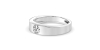 Alliance pour homme ou femme en Or blanc 18K et Diamants