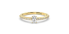Bague Solitaire en Or jaune  Accompagné Diamant Ovale