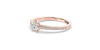 Bague Solitaire en Or rose  Accompagné Diamant Ovale