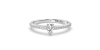 Bague Solitaire en Or blanc Accompagné Diamant poire