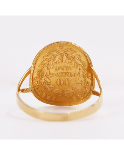 Bague Pièce 10 Francs Napoléon Cintrée