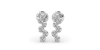 Boucles d'oreilles rond or blanc 18 carats et diamants