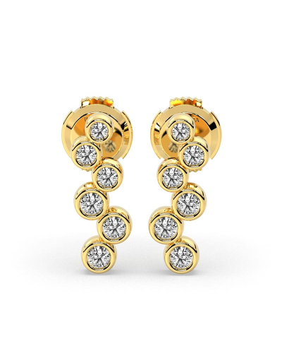 Boucles d'oreilles rond or blanc 18 carats et diamants