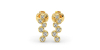 Boucles d'oreilles rond or blanc 18 carats et diamants