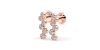 Boucles d'oreilles rond or blanc 18 carats et diamants