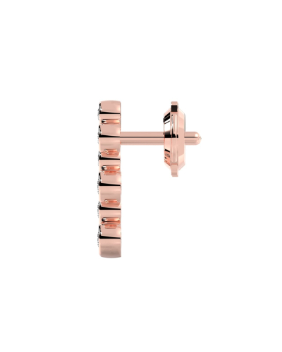 Boucles d'oreilles rond or blanc 18 carats et diamants