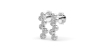 Boucles d'oreilles rond or blanc 18 carats et diamants
