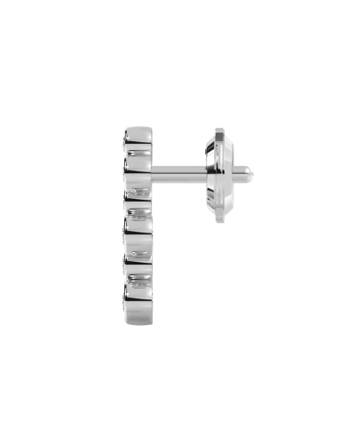 Boucles d'oreilles rond or blanc 18 carats et diamants