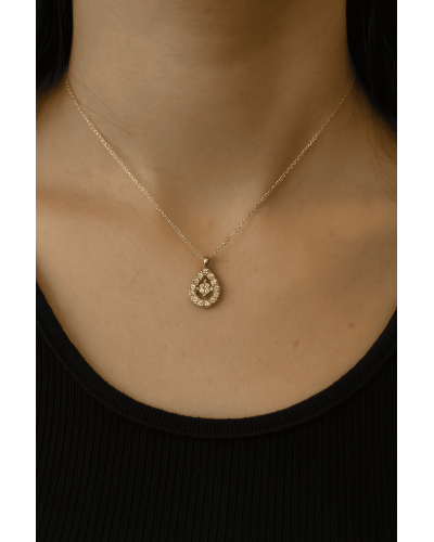 collier diamants poire