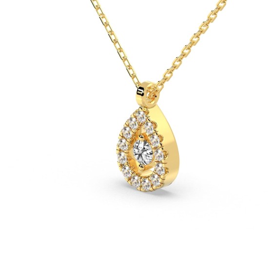 collier diamants poire
