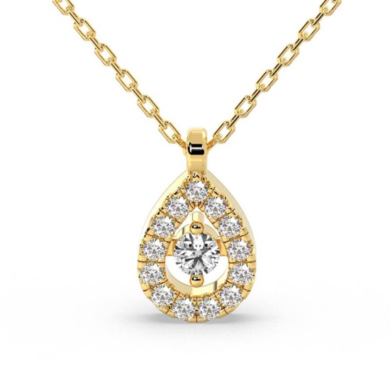 collier diamants poire