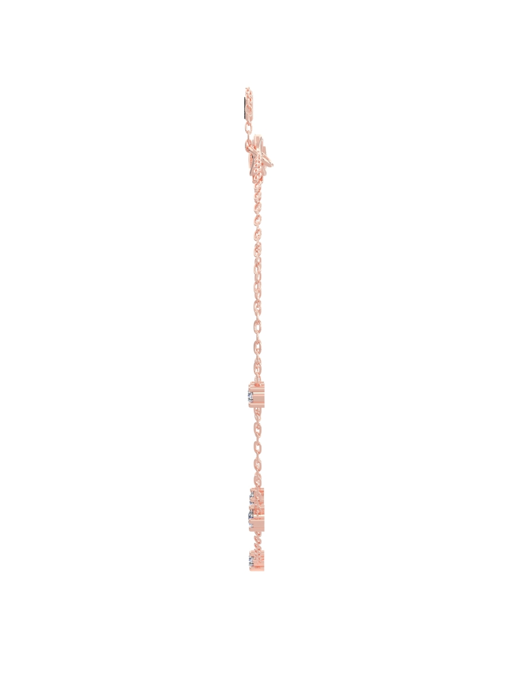 bracelet diamants rond en or rose