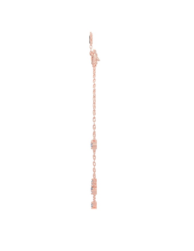 bracelet diamants rond en or rose