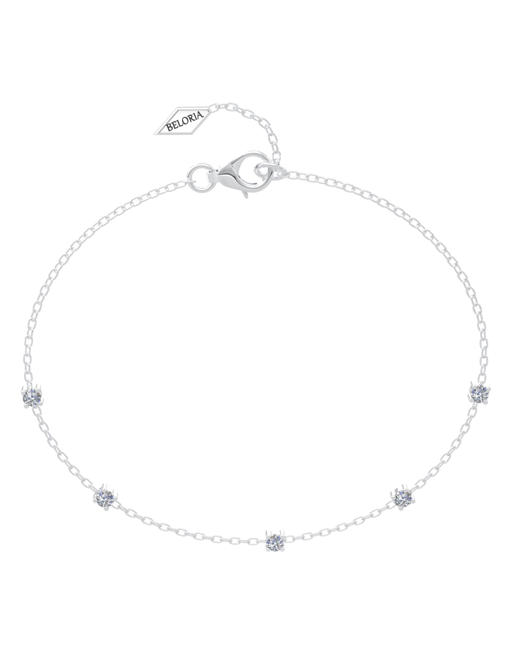 bracelet diamants rond en or blanc