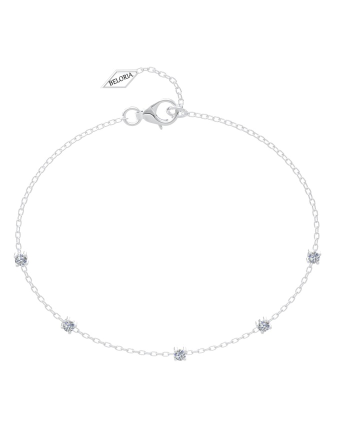 bracelet diamants rond en or blanc
