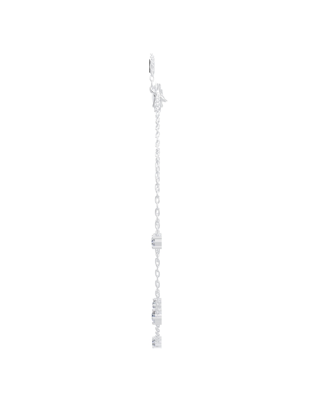 bracelet diamants rond en or blanc