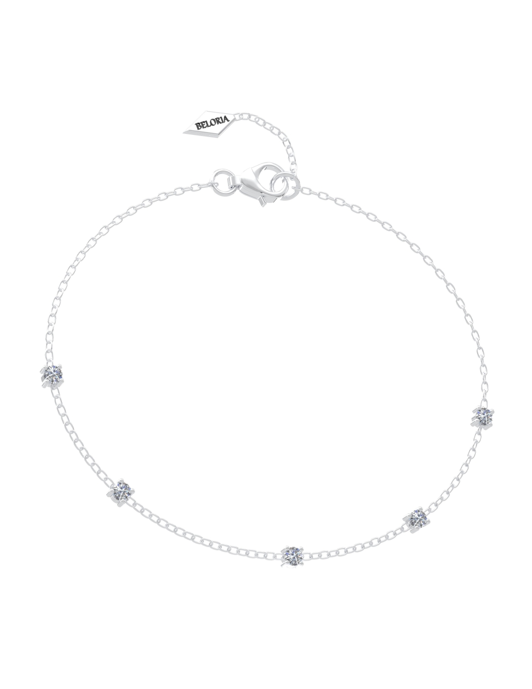 bracelet diamants rond en or blanc