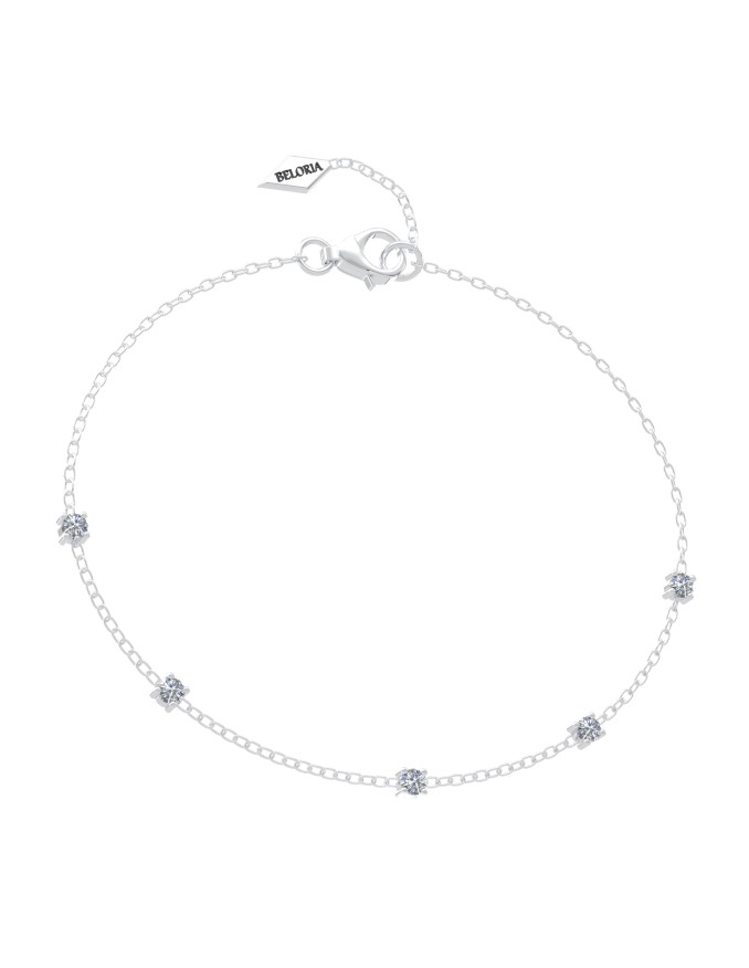 bracelet diamants rond en or blanc