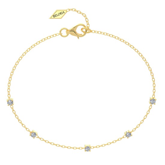 bracelet diamants rond en or jaune